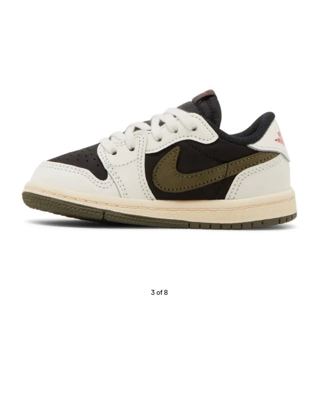 Jordan 1 Retro Low OG SP 'Travis Scott Olive' DZ5908-106 Toddler 12C